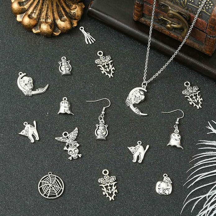 Antique Silver Cross Drink Insect Animal Theme Charms for DIY Jewelry Bracelet Necklace Earring Keychain Decor