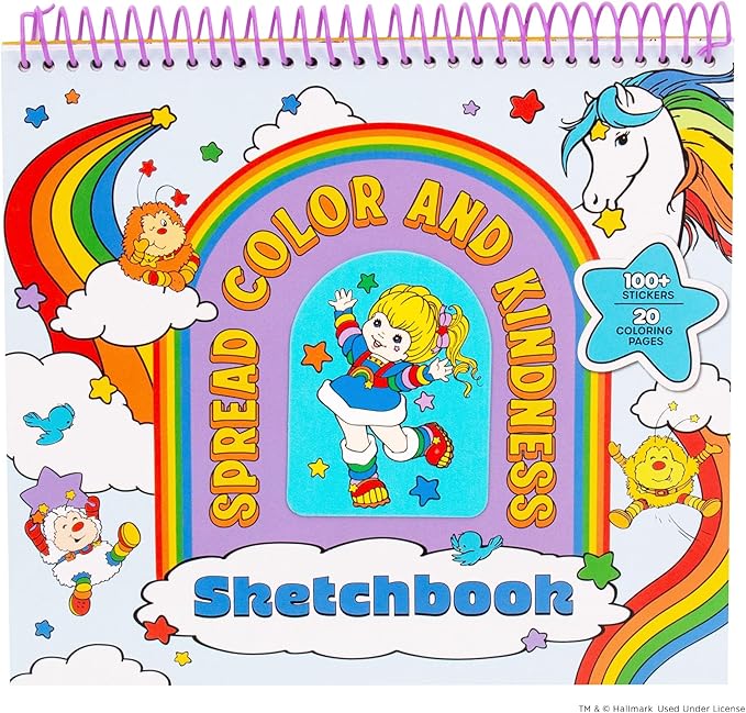 Rainbow Brite Sketchbook 20 Pages & 100+ Stickers