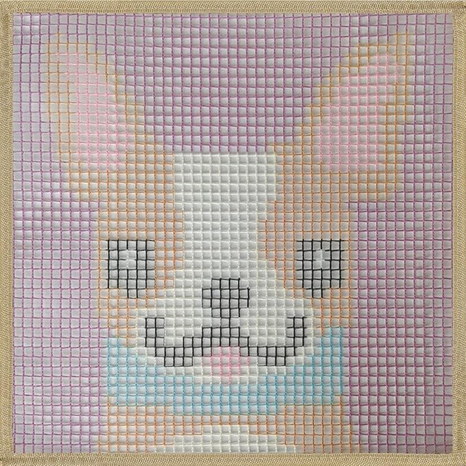Yglnden Latch Hook Kits Rug Dog Crochet Yarn Cushion Colour Pre-Printed Canvas Rug Needlework DIY Hook and Latch Kit Christmas Home Decoration 30x30cm/12 X12in