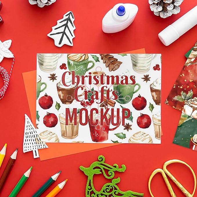 Christmas Pattern Scrapbook Paper, 6 Inch Card Production Supplies, 24 Sheets Single Sided Acid-Free Cardstock Greeting Card, Handmade Gift Journaling Craft Kits (K-style)