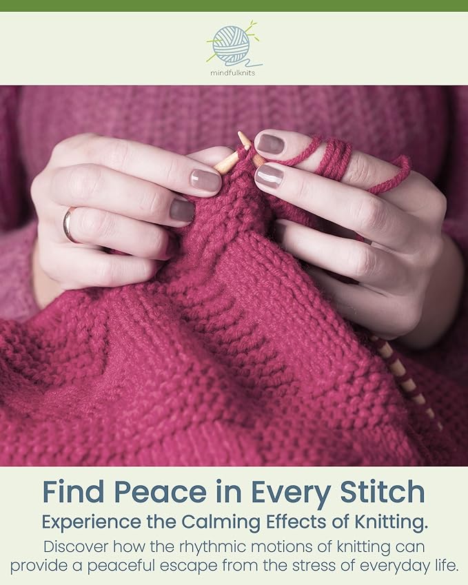 mindfulknits - Beginners Washcloth Knitting Kit - Includes 100% Cotton Knitting Yarn + Circular Knitting Needles & Yarn Needle (Flora Colored Cotton Yarn) - Mindful Crafting Kit