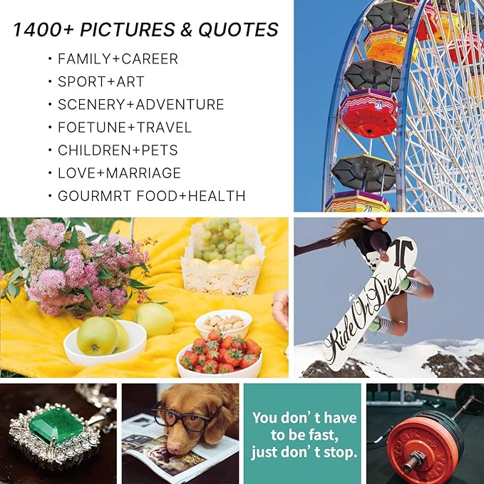 emmoolife Vision Board Book for Black Women, Vision Board Kit 1400+ Inspirational Pictures Quotes & Stickers, Magazine for Vision Board & Collage Book, Realize Dreams & Create Life Goals