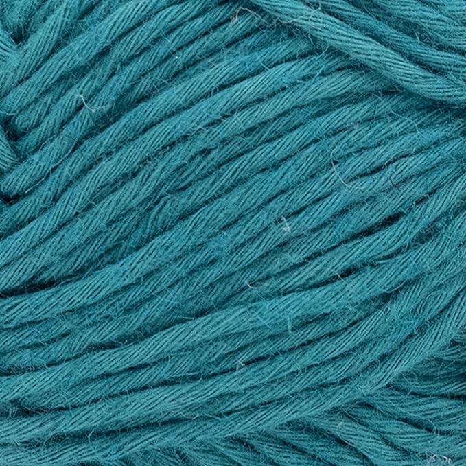 Lion Brand Yarn Cotton Hemp Soft, Durable Yarn for Crochet and Knitting, 1 Pack, Teal