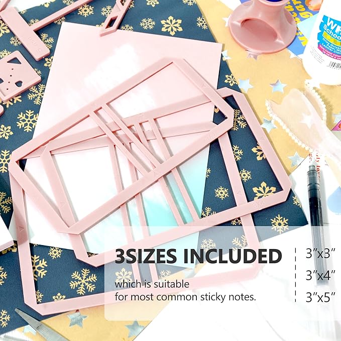 UPTTHOW 9Pcs Bookbinding Easy Scrapbooking Tool for Starter, Complete Great Stencils and Cutter Guide Kit Can Be Made into Notebook Calender Junk Journal Handbook