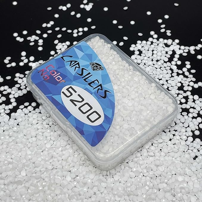 Carsilers Diamonds Painting Accessories,Replacement for Missing Round Drills B5200,Rhinestone Resin Diamond Drill,one Colors Beads Gems Stones,3500pcs per Color