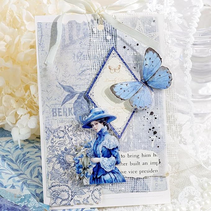 100 Sheets Vintage Scrapbook Papers Journaling Scrapbooking Supplies Kit junk journal supplies Decorative Craft Paper for Planner, Collage Paper Embellishment
