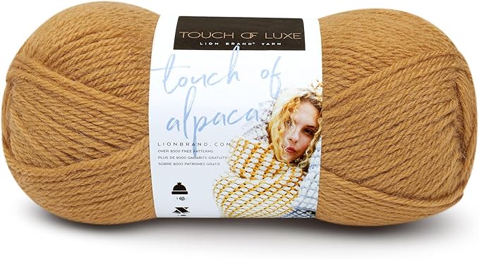 Lion Brand Yarn (1 Skein) Touch of Alpaca Yarn, Goldenrod
