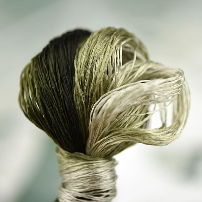 Natural 100% Silk Thread, Handmade Embroidery Thread Silk Floss 8 Colors 110m Each (61)