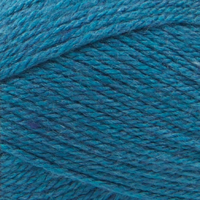 Lion Brand Yarn Basic Stitch Anti-Pilling Yarn for Crocheting, Knitting, and Crafts, Turquoise Heather, 3 Pack