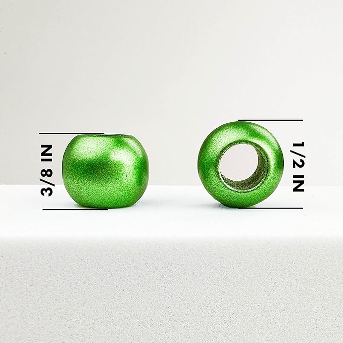 300 acrylic large hole beads for crafts 10mm x 12mm acrylic barrel beads with 5.7mm large hole, matte green