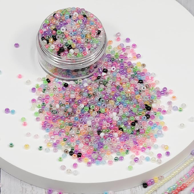 2mm 12/0 Seed Beads Kit - 16800pcs Bulk Glass Beads with Storage Box, 24 Colors (700pcs/Each) for Jewelry Making, DIY Crafts, Clothing Accessories, Handmade Decor