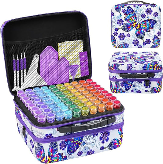 ZORETCO Diamond Painting Storage Case,240 Slots Diamond Art Kits with Accessories for Craft Jewelry Beads Organizer Boxes