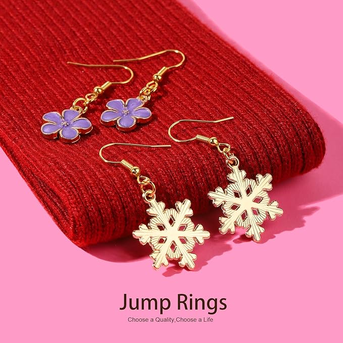 LEOBRO Jump Rings, 968pcs Keychain Making Kit, Keychain Clip and Key Ring, Key Chain Rings, Lobster Claw Clasps for Keychains, Charm Bracelet Jewelry, Gold
