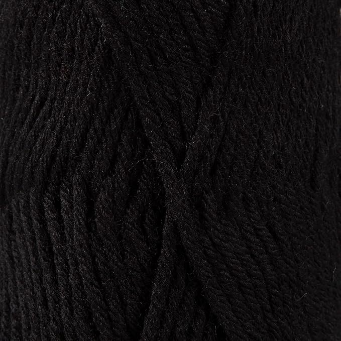5 Skeins of Sensy Roving Yarn, 3.5 oz, 132 Yards, Gauge 5 Bulky (Black)