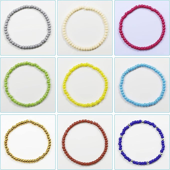 Bala&Fillic Light Purple Color 4mm Seed Beads About 1200pcs/100Grams in Bag, 6/0 Glass Craft Beads for Making Bracelet and Necklace (Light Purple)