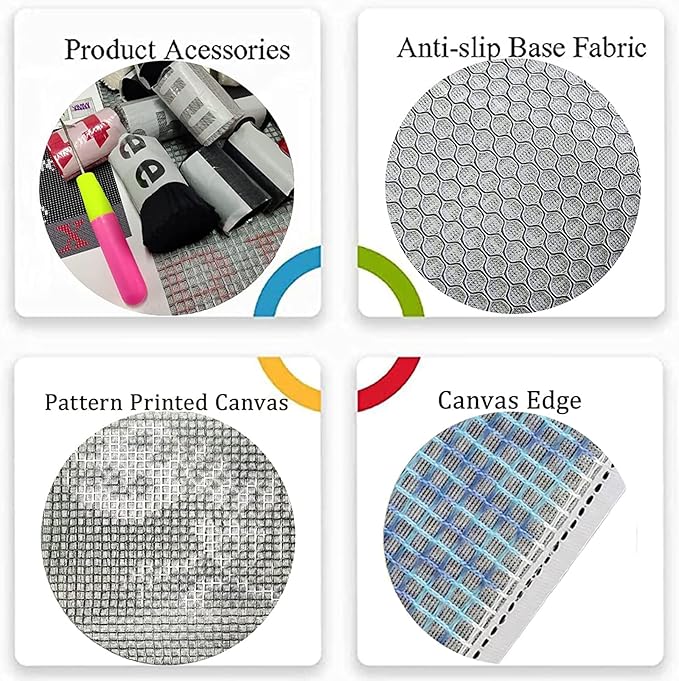 MIAOLLUN Christmas Latch Hook Kit for Adults Beginner, Church DIY Crochet Yarn Rugs Hooking Craft Needlework Kit with Color Preprinted Pattern for Home Decoration Festival Gift 20X15inch