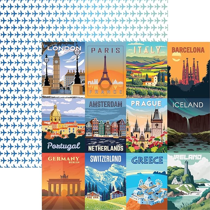 Reminisce Around The World Scrapbook Collection Kit