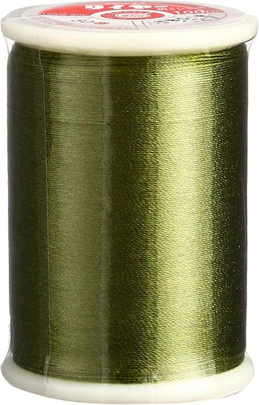 Superior Threads Tire Silk #50 3-Ply 50-Weight High Sheen Silk Embroidery Quilting Sewing Thread - 109 Yard Spool (#127 Olive)