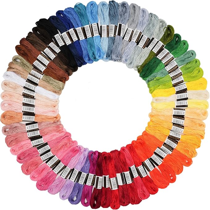 70 skeins rainbow color embroidery floss friendship bracelet string cross stitch embroidery thread cotton floss bracelet yarn, craft floss