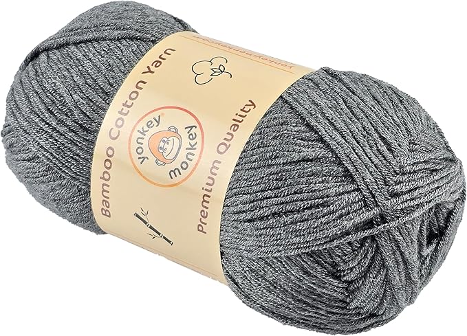 10-Pack of Yonkey Monkey 500 Grams Yarn - 70% Rayon derived from Bamboo, 30% Cotton - Imported - Storm 9038