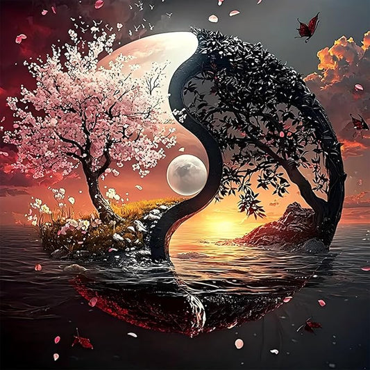 mrpwnle Tree of Life Diamond Art Kits for Adults, Tree of Life Diamond Painting Kits for Adults, 5D Diamonds Painting, DIY Full Drill Gem Art Crafts Kit Home Wall Decor Gifts 13.8x13.8 inch