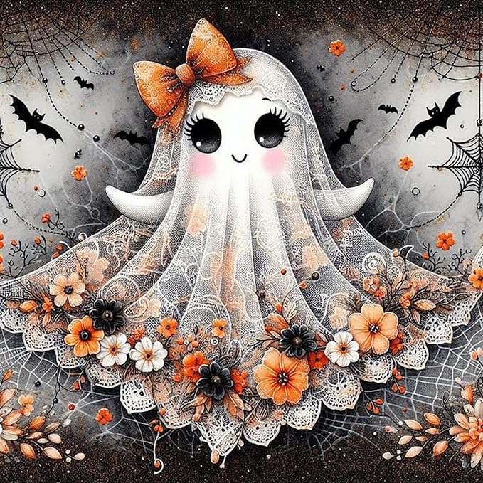 WUDWL Diamond Painting Kits for Adults - Halloween DIY 5D Diamond Art Kits Full Drill Diamond Dots Paintings with Diamonds Gem Art and Crafts Home Decor 13.8x13.8inch