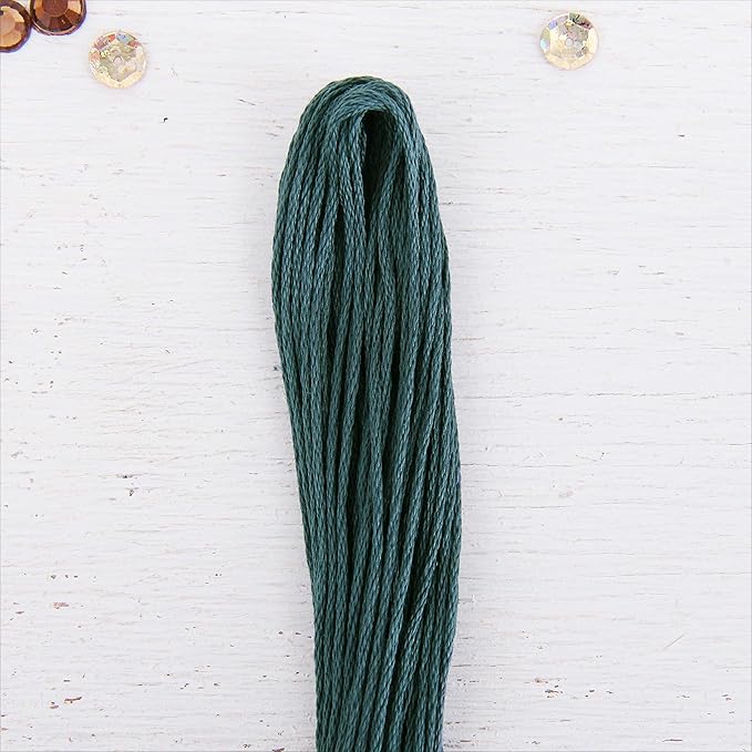 12 Skeins ThreadArt Premium Egyptian Long Fiber Cotton Embroidery Floss | Dark Antique Grey | 6 Strand Divisible Thread 8.75yds Each for Hand Embroidery, Friendship Bracelets, Cross Stitch and Crafts