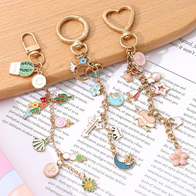 ASTNIC 316PCS Keyring Making Kit & Bag Charm Kit with Charms, Key Ring Hoop, Pliers, DIY Jewellery Making Supplies for Bracelet, Necklace and Jewelry Making, Gifts for Girls, Women, Adults
