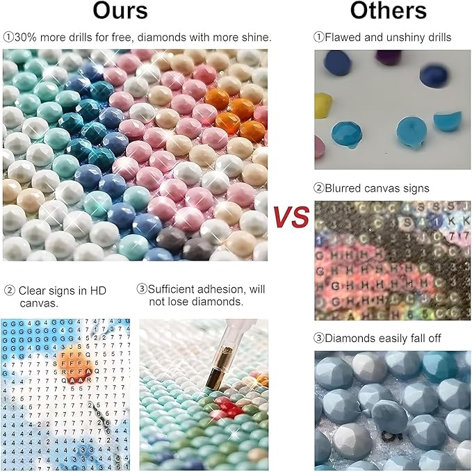 ARPADAMO Diamond Art Kits for Adults,5D Vintage Boho Diamond Painting DIY Flower Diamond Art Diamond Painting Kit for Adult,Round Full Drill Diamonds, Diamond Art Kits for Home Decor-12x16inch