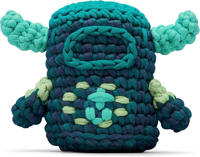 The Woobles Minecraft Crochet Kit – Beginner Crochet Kit for Adults, Easy Knitting Kit with Woobles Yarn, DIY Crafts, Crochet Animals, Minecrafts, Gift for Gamers & Crafters (Warden)