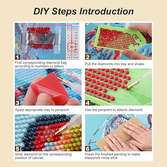 AMORARS Gnome Diamond Painting Kit for Adults, 5D Beach Gnome Diamond Art Beginners - DIY Full Diamond Dot Gem Art Paintings, Gifts,Suitable Home Wall Arts and Craft Paint Kits, 12x12Inch