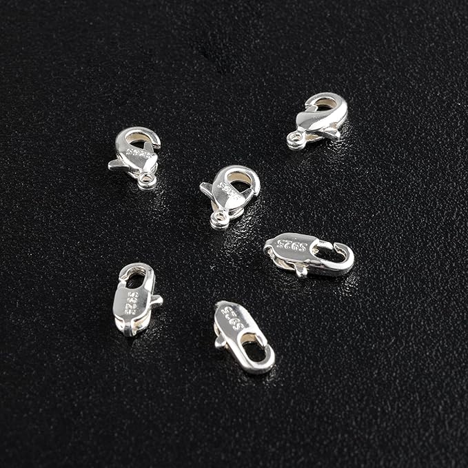 925 Sterling Silver Lobster Claw Clasps Set, Lobster Connector Clasp Closures with Open Jump Rings for Necklace Bracelet DIY Jewelry Finding Supplies (26pcs)