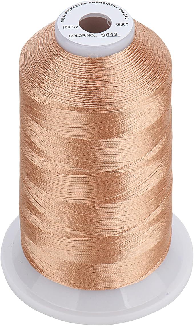 Simthread - 33 Selections - Various Assorted Color Packs of Polyester Embroidery Machine Thread Huge Spool 5500Y for All Sewing Embroidery Machines - 3 Different Brown Colors