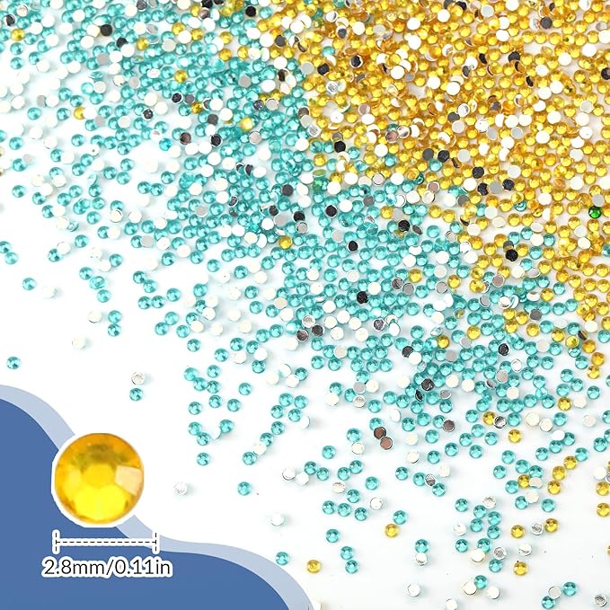 60000 Pcs 60 Color Rhinestones Diamond Painting Beads Flat Bottom Round Resin Beads Art Replacement Diamonds for DIY Craft Diamond Painting Accessories(Fresh Color)