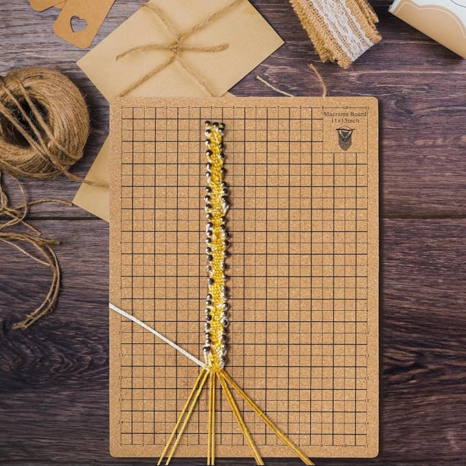 Tosnail 12 x 16 Inches Macrame Board, Macramé Tools Accessories, Beading Mats, Trays for Knotting, Braiding, Cording, Threading, Bracelet Jewelry Making