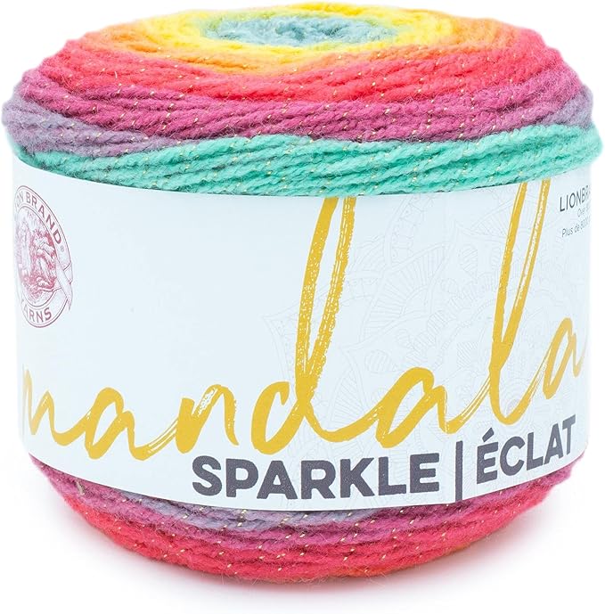 Lion Brand Yarn Mandala Sparkle Yarn, Crux, 1 Skein