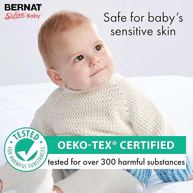 Bernat Softee Baby White Yarn - 3 Pack of 141g/5oz - Acrylic - 3 DK (Light) - 362 Yards - Knitting/Crochet