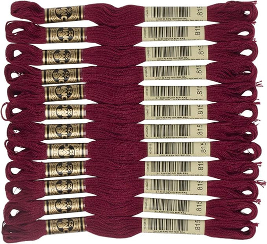 DMC 6-Strand Embroidery Cotton Floss, Medium Garnet
