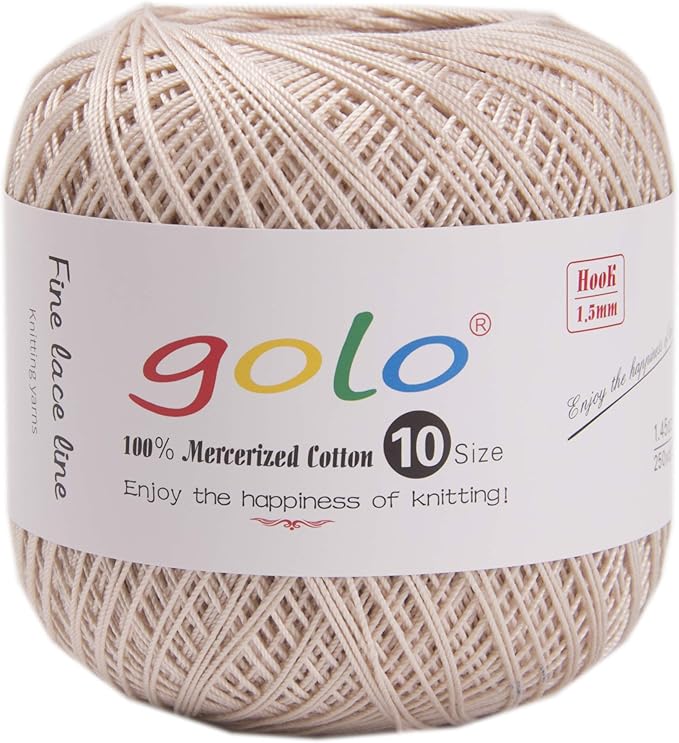 golo Crochet Yarn for Begingers Size 10 Crochet Yarn Cotton for Hand Knitting 111