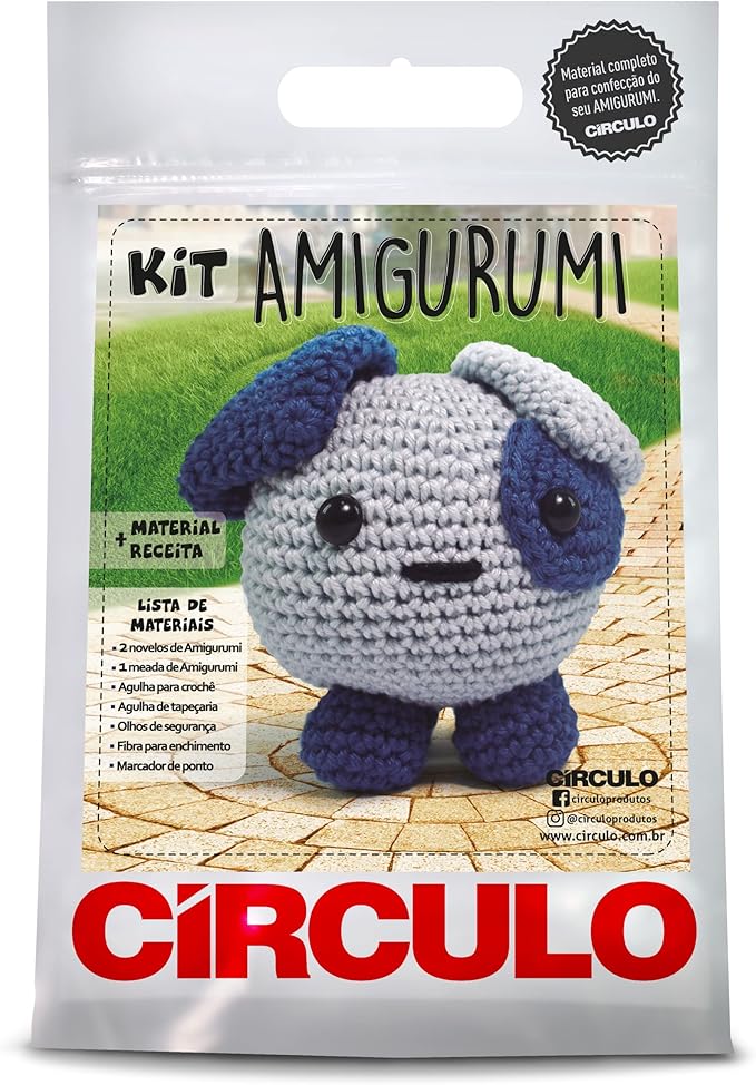 Círculo Amigurumi Crochet Kit - Animal Ball - All Included, Easy Instructions - Crochet Kit for Beginners - Crochet Set - Animal Crochet Kit, Premium Amigurumi Yarn for Crocheting – Dog