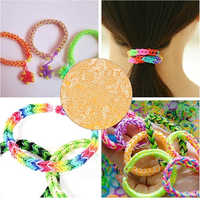 QONCV S Clips,1000 Pieces, Clear, Loom Rubber Band Clips, Plastic Band Clips, Bracelets DIY Making Refill Kit, Connectors Refills, Loom Bracelets DIY Handicrafts, Exquisite Gadgets.