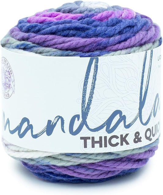 Lion Brand Yarn, Mandala Thick & Quick Bulky Yarn, Tentacle, 1 Cake