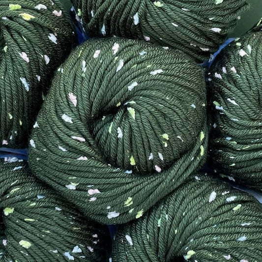 Tweed Twinkles Soft Baby Yarn for Crocheting, 8-Pack (696Yds / 400G), Free Patterns - Acrylic Baby Blanket Knitting Yarn with Flecks - Size 3 DK Light Worsted Weight - Hunter Green
