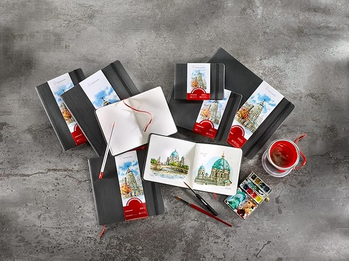 Watercolour Book 200g/m², Watercolor Notebook, A6, Landscape, 30 fls