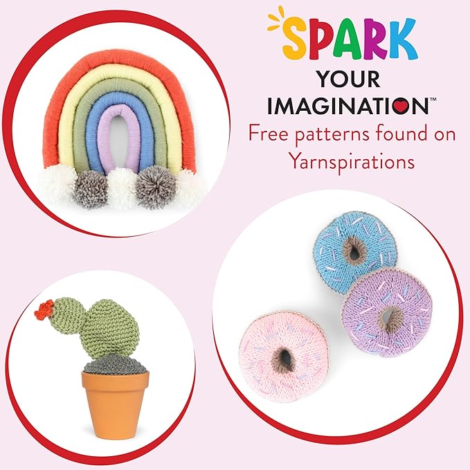 Red Heart Super Saver Yarn Super Craft Kit Pastels, with 12 Pack of 50g/1.7 oz. 4 Medium Worsted Yarn for Knitting & Crocheting, 12 Colors, Perfect for Chunky Sweaters, Blankets, Amigurumi