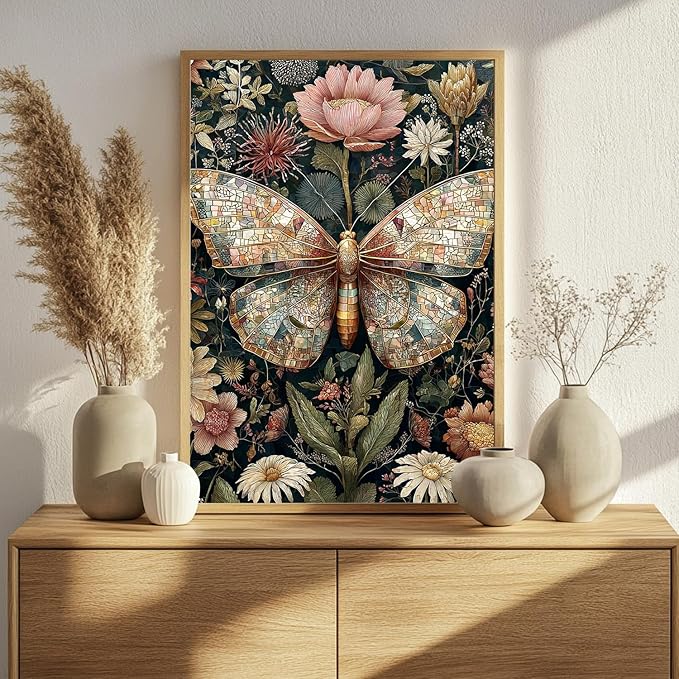 Paint by Numbers for Adult, Butterfly Paint by Numbers Kit for Adults Beginners, DIY Acrylic Oil Painting Kits with Brushes for Home Wall Decor 16x20Inch