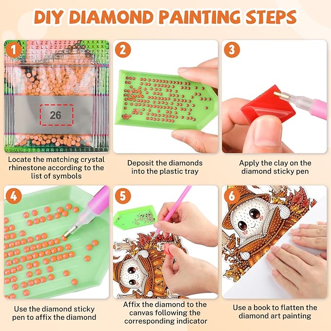 Bowetile Halloween Diamond Art Hanging Kits for Adults, Ghost Diamond Art Suncatchers, 5D Special Shape Diamond Painting Pendant Window Ornament Halloween Gifts for Home Door Wall Decor