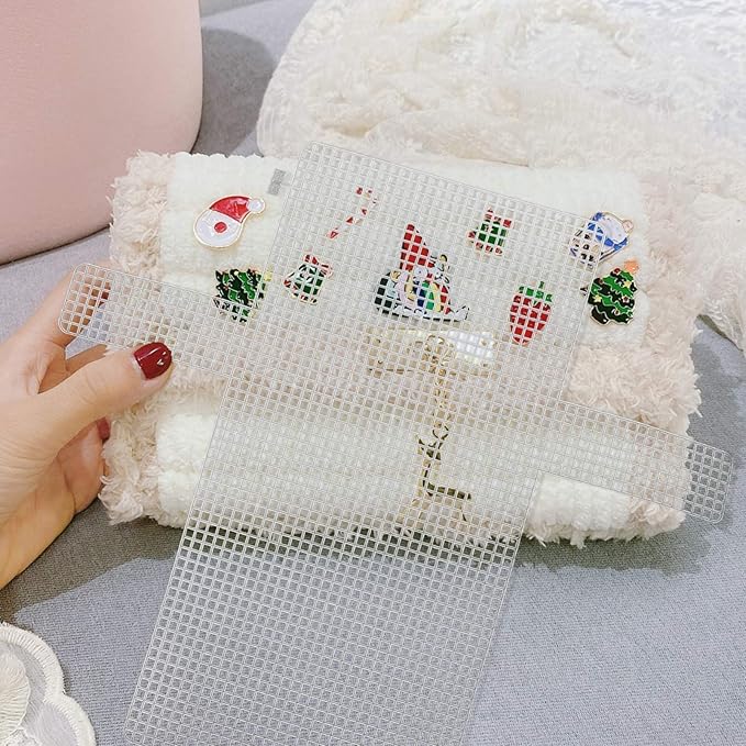 EXCEART 12 Pieces Mesh Clear Plastic Canvas Sheets Crossbody DIY Sewing Kit Form Cross Stitch Kits for Making Handmade Purse Bag Crafting, Yarn, Knit and Crochet Projects Accessory