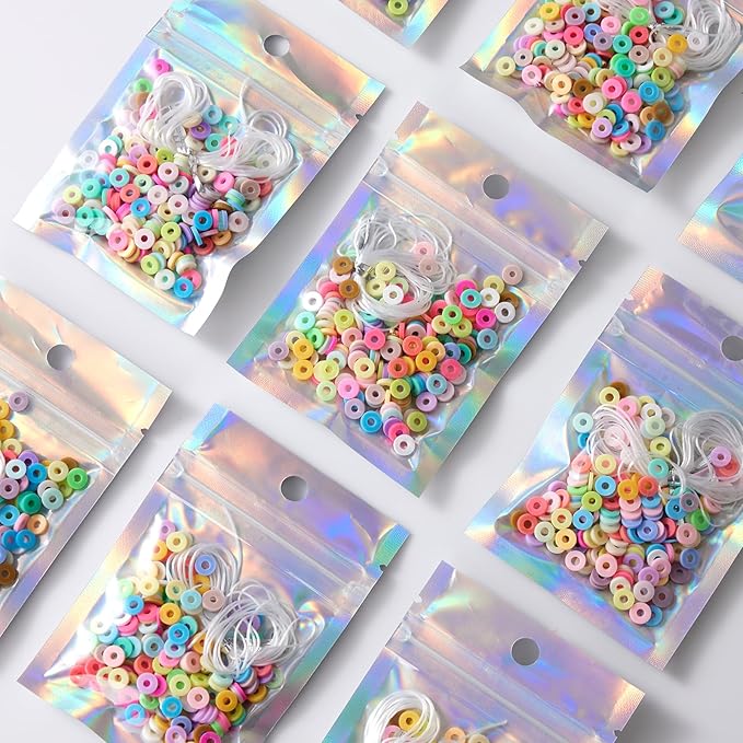 WJXCYGG 24 Set Clay Beads Friendship Bracelet Making Kit Party Favor DIY Jewelry Supplies Bead Set Make Your own Personalised Bracelet for Summer Wedding Birthday Gift Craft Wrapped