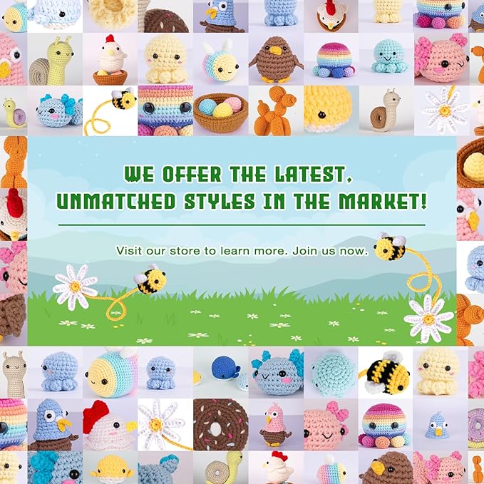 Crochetta Crochet Kit for Beginners, Crochet Starter Kit w Step-by-Step Video Tutorials, Beginner Crochet Kit for Adults Kids Women Men Complete Kit Included (Bee Bookmark)